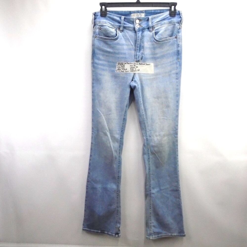 We The Free Free People Shayla Bootcut Jeans Womens 30 Light Wash Stretch Flare